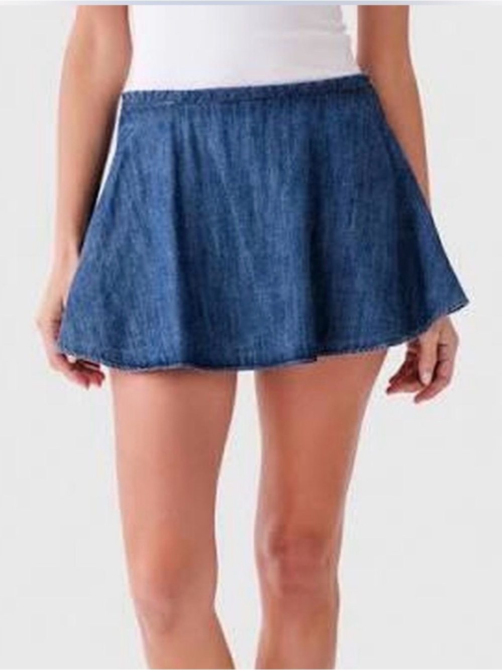 We The Free Denim Blue Circle Skirt